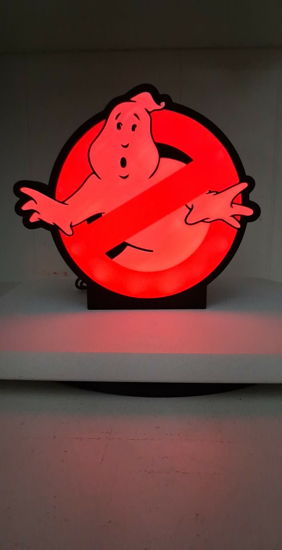 Ghostbusters Logo LED light box – custom 3D printed – Lit Layer Creations
